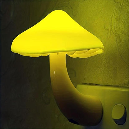 Mushroom Shaped LED Night Lights, Automatic Sensor Toilet Wall Lamp, Ambient Night Light, Room Lights for Bedroom, Light-Control Sensor Bedroom Light