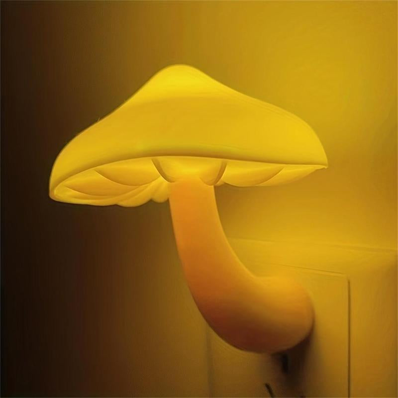 Mushroom Shaped LED Night Lights, Automatic Sensor Toilet Wall Lamp, Ambient Night Light, Room Lights for Bedroom, Light-Control Sensor Bedroom Light