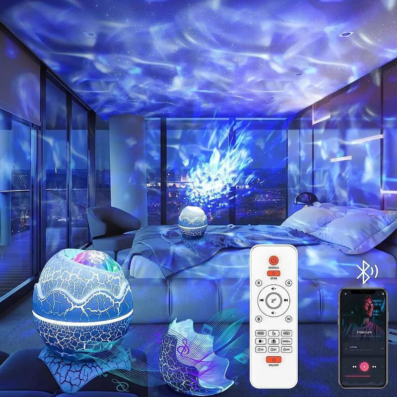 Starry Sky Projector with Remote Control, 1 Count Bluetooth-Compatible Speaker Projector, USB Powered Playroom Night LED Light, Projector Lamp, LED Lights for Bedroom Room Decoration Astronaut Starry