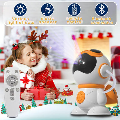 Starry Sky Projector with Remote Control, 1 Count Bluetooth-Compatible Speaker Projector, USB Powered Playroom Night LED Light, Projector Lamp, LED Lights for Bedroom Room Decoration Astronaut Starry