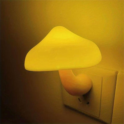 Mushroom Shaped LED Night Lights, Automatic Sensor Toilet Wall Lamp, Ambient Night Light, Room Lights for Bedroom, Light-Control Sensor Bedroom Light