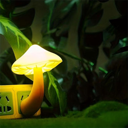 Mushroom Shaped LED Night Lights, Automatic Sensor Toilet Wall Lamp, Ambient Night Light, Room Lights for Bedroom, Light-Control Sensor Bedroom Light