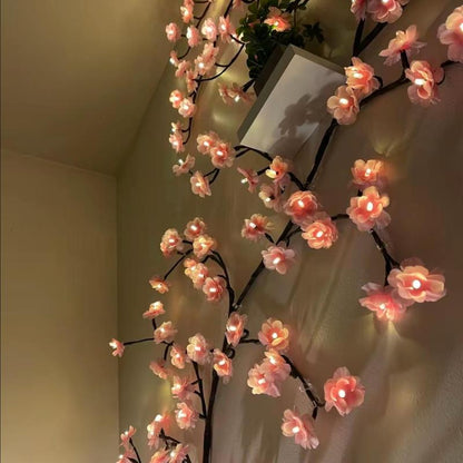 Christmas Cherry Blossom Tree Branch Shaped LED Light Branch, 1 Count USB Powered 96 LED String Light, Decorative Light for Home Party Wedding Festival